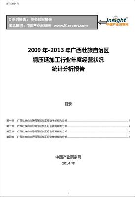 2009-2013年广西壮族自治区钢压延加工行业经营状况分析年报